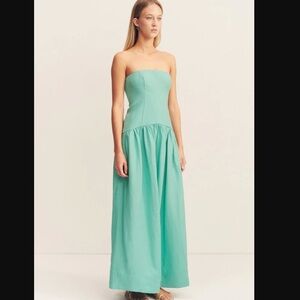 NWT Shona Joy Alec Strapless Linen Dress